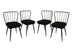 Set 4 scaune Yıldız 943 V4, Negru, 43x42x82 cm, SKU 974NMB1221, imagine 1