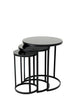 Negru | SKU: 974NMB1222 | Set 3 măsuțe de cafea Dunya, Ø28x46 cm, varianta Negru, produs pentru amenajarea locuinței, disponibil online în România la CasaMob