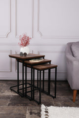 MASUTA DE CAFEA Ce Metal Zigo Table, Nuc, 46x49x41 cm - Nuc Negru, SKU 974NMB1234