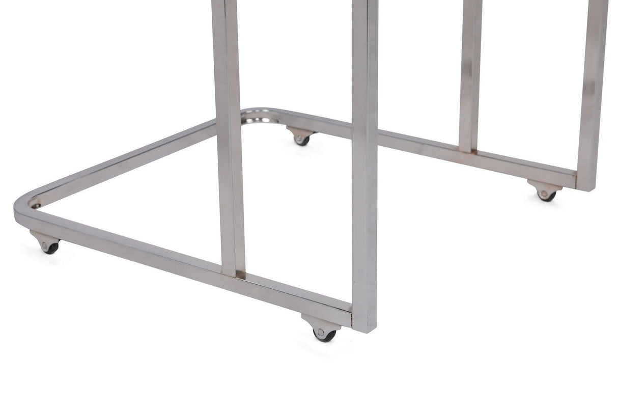 MASUTA DE CAFEA Ce Metal Zigo Table, Nuc, 46x49x41 cm - Alb, SKU 974NMB1234