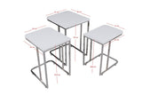 MASUTA DE CAFEA Ce Metal Zigo Table, Nuc, 46x49x41 cm - Alb, SKU 974NMB1234