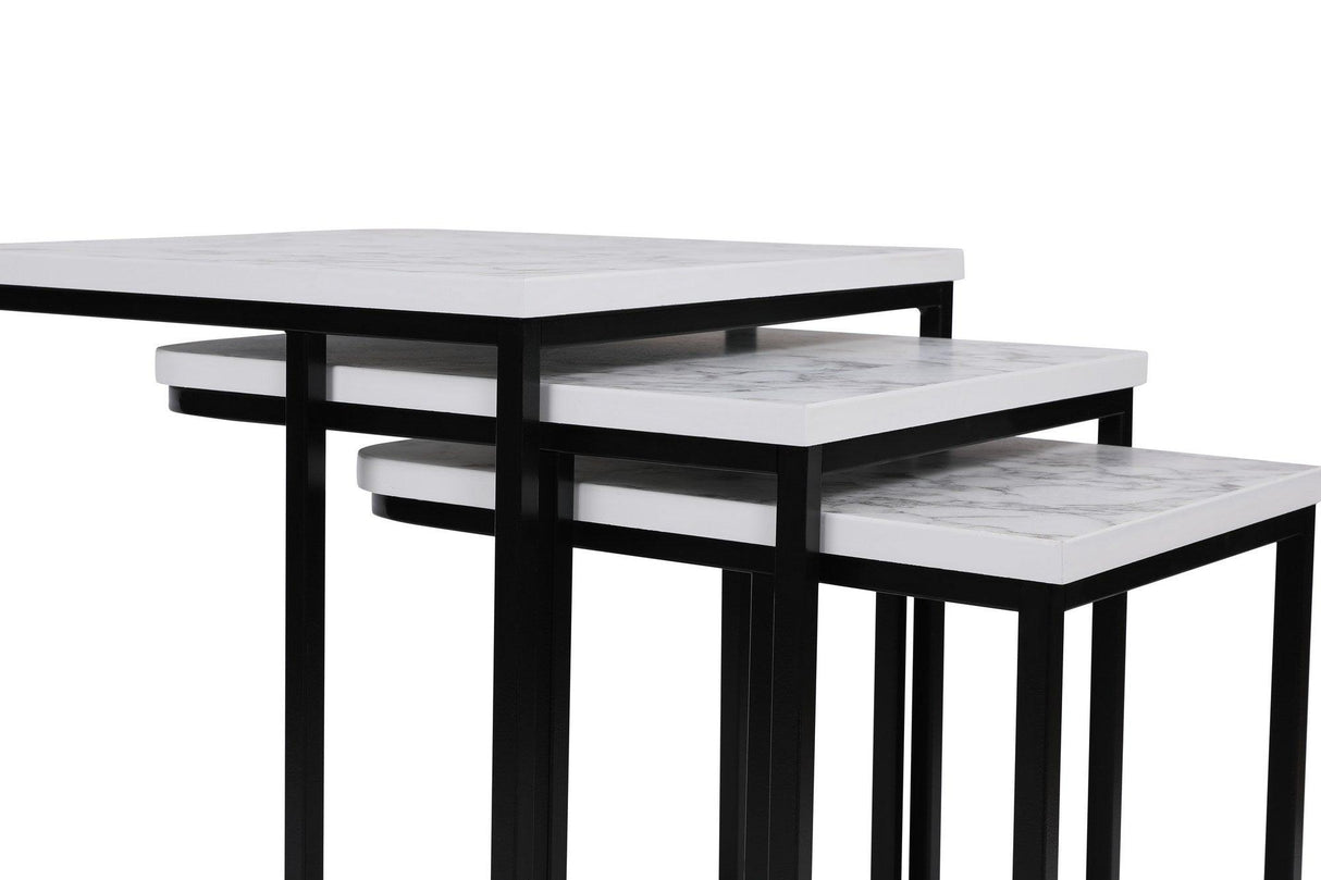 MASUTA DE CAFEA Ce Metal Zigo Table, Nuc, 46x49x41 cm - Alb negru, SKU 974NMB1234