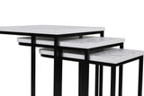MASUTA DE CAFEA Ce Metal Zigo Table, Nuc, 46x49x41 cm - Alb negru, SKU 974NMB1234