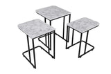 MASUTA DE CAFEA Ce Metal Zigo Table, Nuc, 46x49x41 cm - Alb negru, SKU 974NMB1234