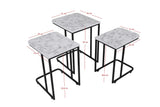 MASUTA DE CAFEA Ce Metal Zigo Table, Nuc, 46x49x41 cm - Alb negru, SKU 974NMB1234