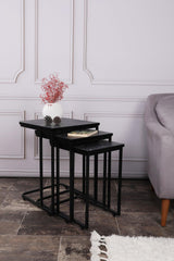 MASUTA DE CAFEA Ce Metal Zigo Table, Nuc, 46x49x41 cm - Maro Negru, SKU 974NMB1234