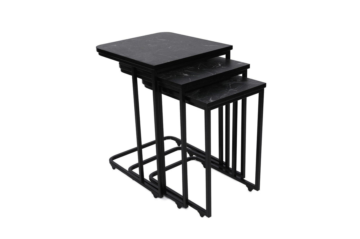 MASUTA DE CAFEA Ce Metal Zigo Table, Nuc, 46x49x41 cm - Maro Negru, SKU 974NMB1234