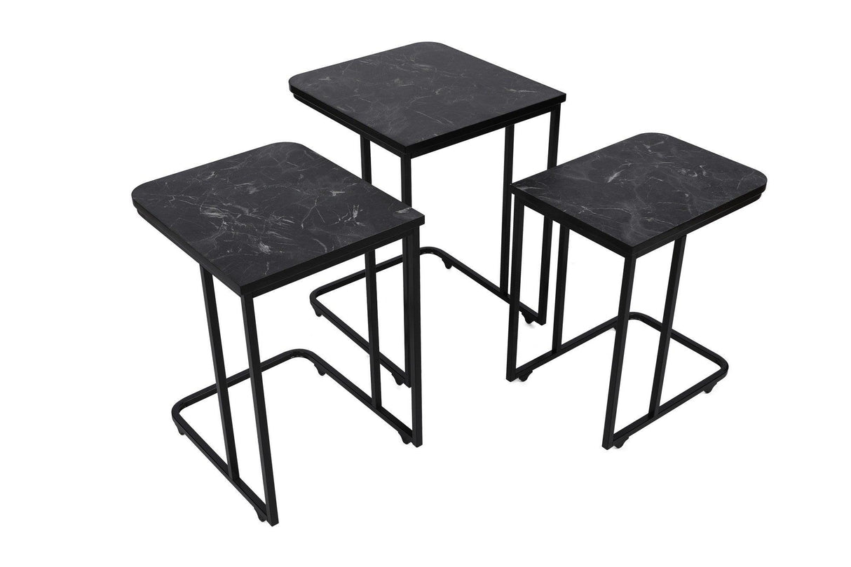 MASUTA DE CAFEA Ce Metal Zigo Table, Nuc, 46x49x41 cm - Maro Negru, SKU 974NMB1234