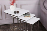 MASUTA DE CAFEA Ce Metal Zigo Table, Nuc, 46x49x41 cm - Alb, SKU 974NMB1234