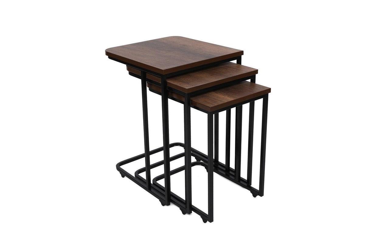 MASUTA DE CAFEA Ce Metal Zigo Table, Nuc, 46x49x41 cm - Nuc Negru, SKU 974NMB1234