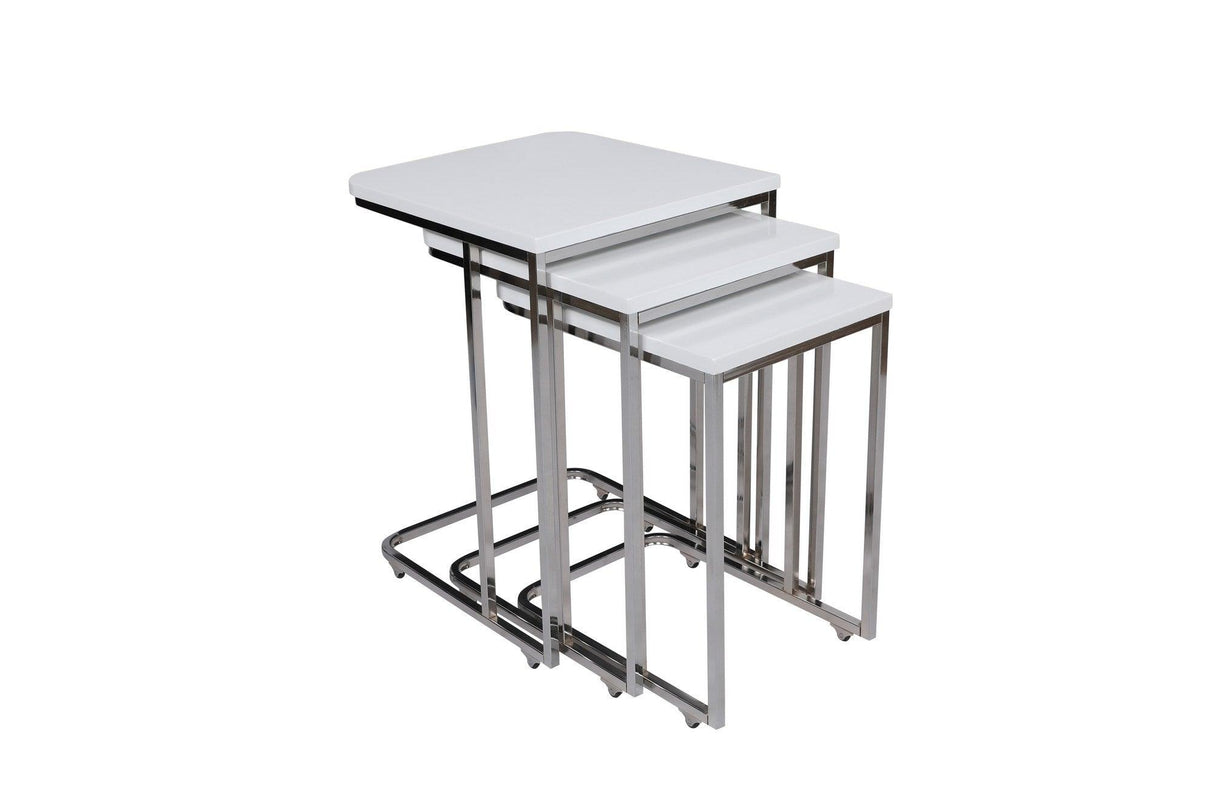 MASUTA DE CAFEA Ce Metal Zigo Table, Nuc, 46x49x41 cm - Alb, SKU 974NMB1234