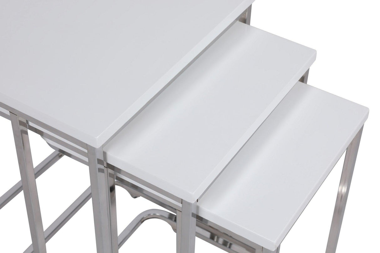 MASUTA DE CAFEA Ce Metal Zigo Table, Nuc, 46x49x41 cm - Alb, SKU 974NMB1234