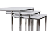 MASUTA DE CAFEA Ce Metal Zigo Table, Nuc, 46x49x41 cm - Alb, SKU 974NMB1234
