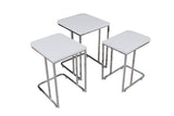 MASUTA DE CAFEA Ce Metal Zigo Table, Nuc, 46x49x41 cm - Alb, SKU 974NMB1234