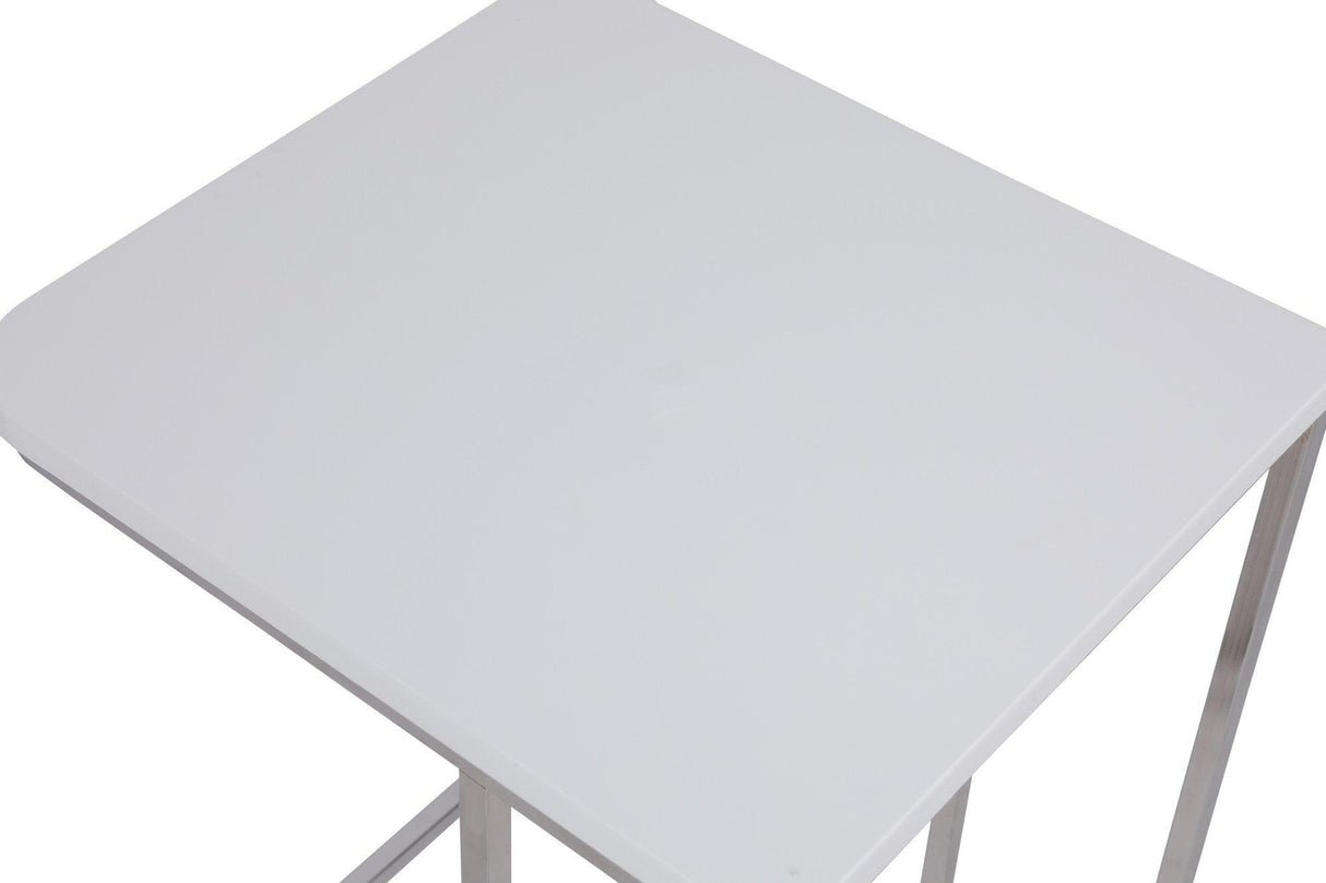 MASUTA DE CAFEA Ce Metal Zigo Table, Nuc, 46x49x41 cm - Alb, SKU 974NMB1234