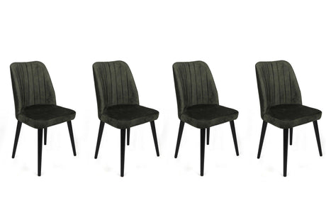 Set scaune (4 bucăți) Alfa V4 Chair Set (4 Pieces), Kaki, 50x90x49 cm