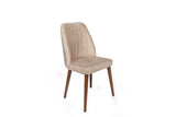 Set scaune (4 bucăți) Alfa V4 Chair Set (4 Pieces), Kaki, 50x90x49 cm - Cremă de nucă, SKU 974NMB1554