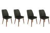 Set scaune (4 bucăți) Alfa V4 Chair Set (4 Pieces), Kaki, 50x90x49 cm - Nuc kaki, SKU 974NMB1554
