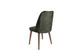 Set scaune (4 bucăți) Alfa V4 Chair Set (4 Pieces), Kaki, 50x90x49 cm - Nuc kaki, SKU 974NMB1554