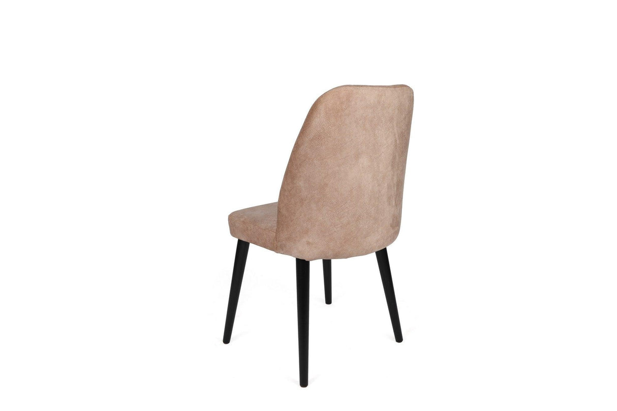 Set scaune (4 bucăți) Alfa V4 Chair Set (4 Pieces), Kaki, 50x90x49 cm - Bej Negru, SKU 974NMB1554
