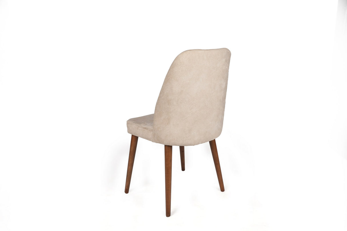Set 4 scaune Dallas-550 V4, Bej - Nuc, 50x49x90 cm