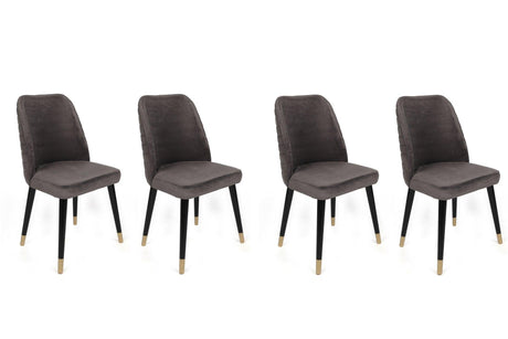 Set scaune (4 bucăți) Hugo V4 Chair Set (4 Pieces), Gri, 50x90x49 cm