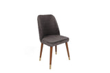Set scaune (4 bucăți) Hugo V4 Chair Set (4 Pieces), Gri, 50x90x49 cm - Antracit Nuc Auriu, SKU 974NMB1591