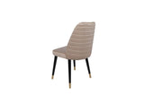 Set scaune (4 bucăți) Hugo V4 Chair Set (4 Pieces), Gri, 50x90x49 cm - Crem Negru Auriu, SKU 974NMB1591