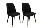 Set scaune (4 bucăți) Hugo V4 Chair Set (4 Pieces), Gri, 50x90x49 cm - Auriu Negru, SKU 974NMB1591