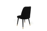 Set scaune (4 bucăți) Hugo V4 Chair Set (4 Pieces), Gri, 50x90x49 cm - Auriu Negru, SKU 974NMB1591