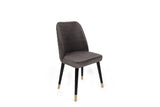 Set scaune (4 bucăți) Hugo V4 Chair Set (4 Pieces), Gri, 50x90x49 cm - Auriu Negru Antracit, SKU 974NMB1591