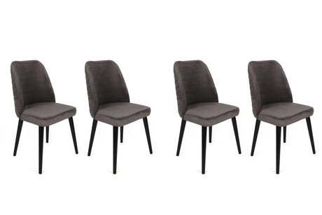 Set scaune (4 bucăți) Tutku V4 Chair Set (4 Pieces), Gri, 49x90x50 cm
