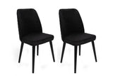 Set scaune (4 bucăți) Tutku V4 Chair Set (4 Pieces), Gri, 49x90x50 cm - Negru, SKU 974NMB1608