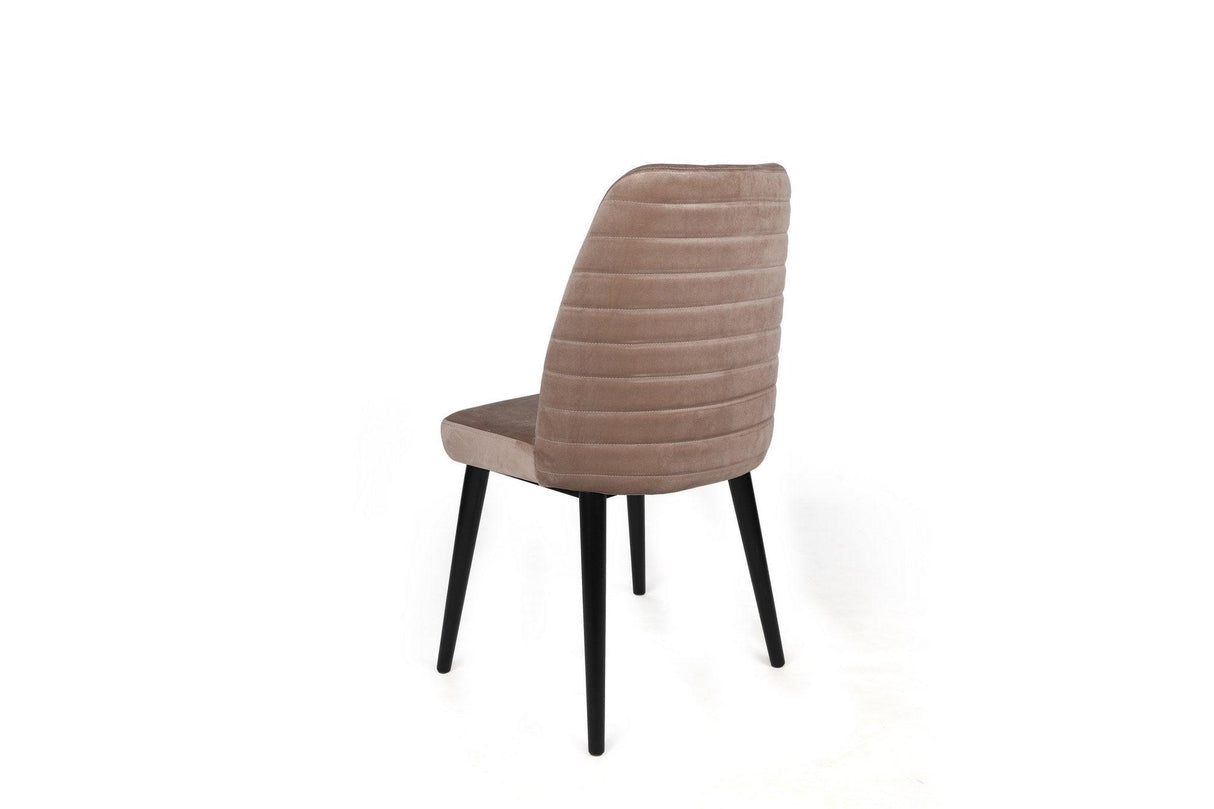 Set scaune (4 bucăți) Tutku V4 Chair Set (4 Pieces), Gri, 49x90x50 cm - Bej Negru, SKU 974NMB1608