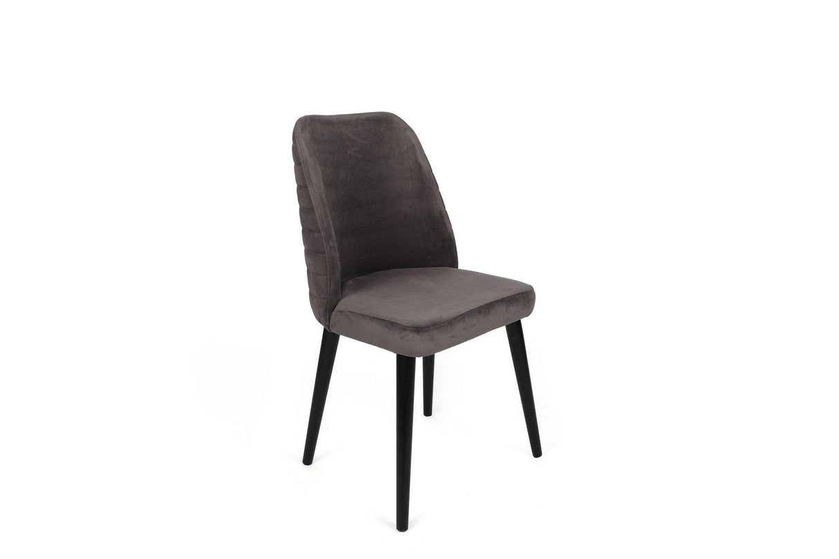 Set scaune (4 bucăți) Tutku V4 Chair Set (4 Pieces), Gri, 49x90x50 cm - Negru Antracit, SKU 974NMB1608