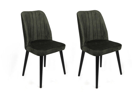 Set scaune (2 bucăți) Alfa Chair Set (2 Pieces), Kaki, 50x90x49 cm