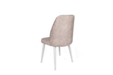 Set scaune (2 bucăți) Alfa Chair Set (2 Pieces), Kaki, 50x90x49 cm - Alb crem, SKU 974NMB1630
