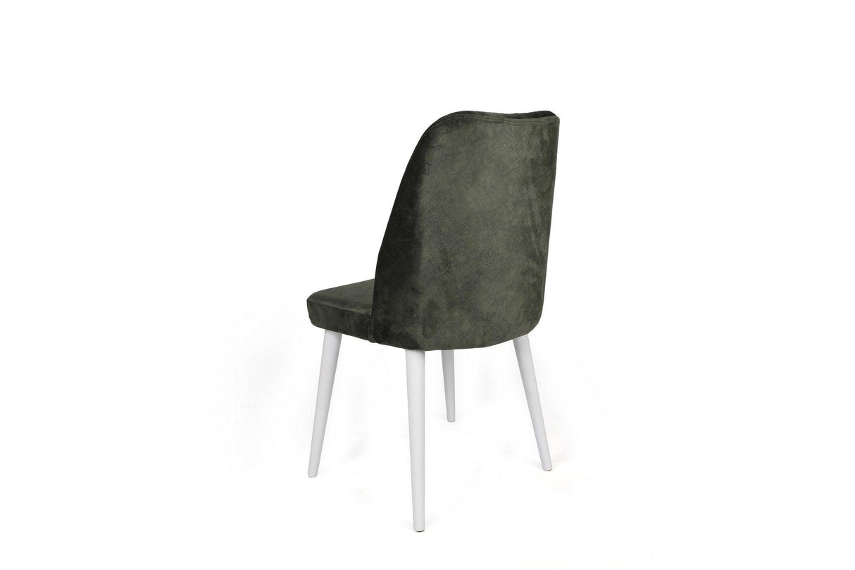Set scaune (2 bucăți) Alfa Chair Set (2 Pieces), Kaki, 50x90x49 cm - Kaki Alb, SKU 974NMB1630
