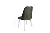 Set scaune (2 bucăți) Alfa Chair Set (2 Pieces), Kaki, 50x90x49 cm - Kaki Alb, SKU 974NMB1630