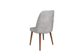 Set scaune (2 bucăți) Alfa Chair Set (2 Pieces), Kaki, 50x90x49 cm - Nuc Gri, SKU 974NMB1630