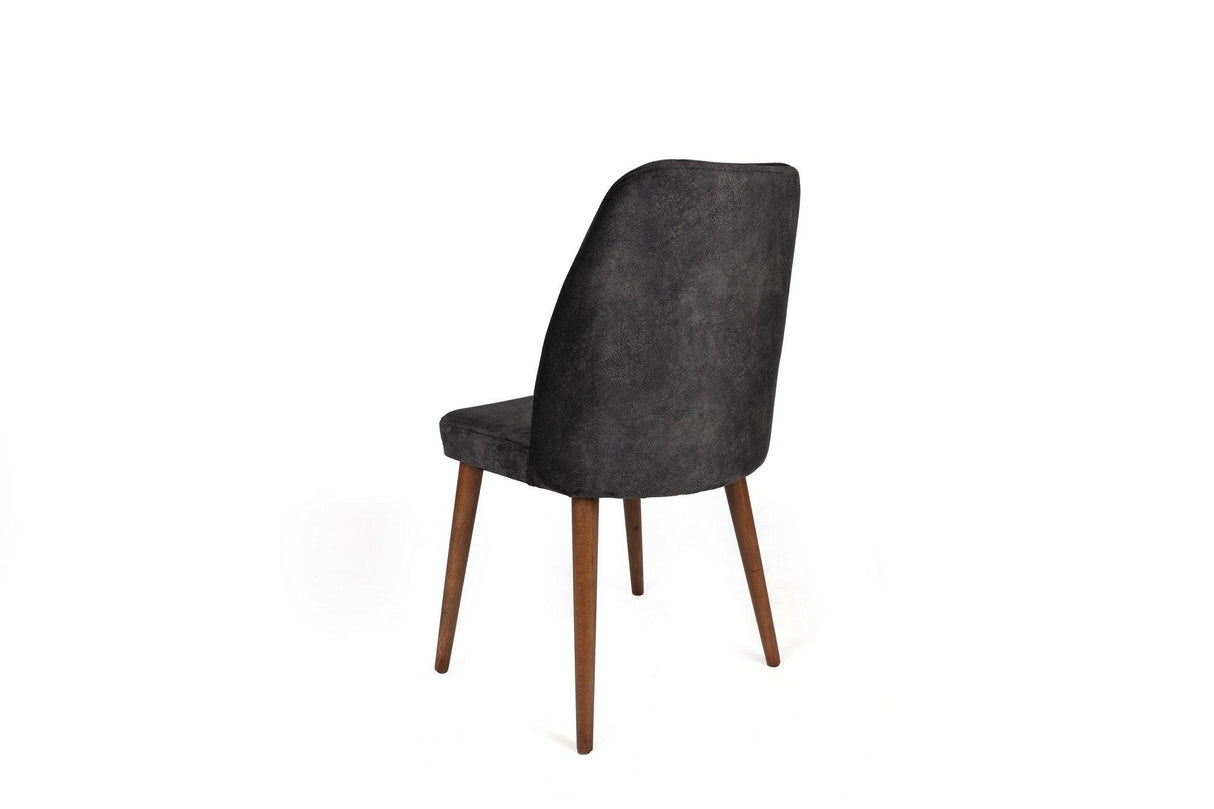 Set scaune (2 bucăți) Alfa Chair Set (2 Pieces), Kaki, 50x90x49 cm - Nuc antracit, SKU 974NMB1630