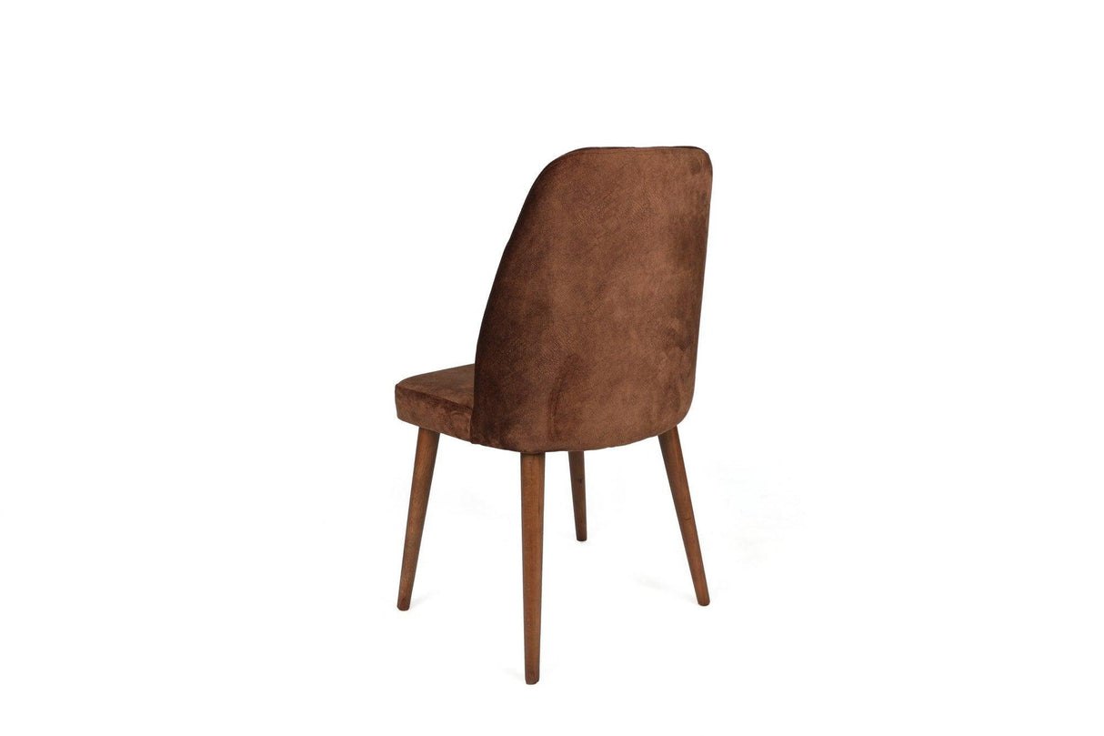 Set scaune (2 bucăți) Alfa Chair Set (2 Pieces), Kaki, 50x90x49 cm - Nuc brun, SKU 974NMB1630
