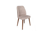 Set scaune (2 bucăți) Alfa Chair Set (2 Pieces), Kaki, 50x90x49 cm - Bej Lemn, SKU 974NMB1630