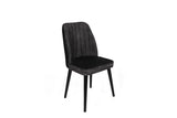 Set scaune (2 bucăți) Alfa Chair Set (2 Pieces), Kaki, 50x90x49 cm - Negru Antracit, SKU 974NMB1630