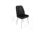 Set scaune (2 bucăți) Alfa Chair Set (2 Pieces), Kaki, 50x90x49 cm - Alb antracit, SKU 974NMB1630