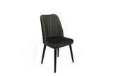 Set scaune (2 bucăți) Alfa Chair Set (2 Pieces), Kaki, 50x90x49 cm - Kaki Negru, SKU 974NMB1630