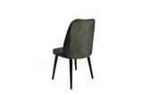 Set scaune (2 bucăți) Alfa Chair Set (2 Pieces), Kaki, 50x90x49 cm - Kaki Negru, SKU 974NMB1630