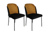 Set scaune (2 bucăți) Dore Chair Set (2 Pieces), Muştar, 54x86x55 cm - Mustar Negru, SKU 974NMB1651