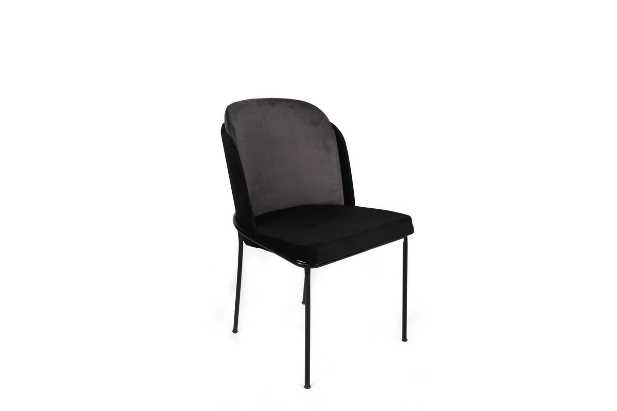 Set scaune (2 bucăți) Dore Chair Set (2 Pieces), Muştar, 54x86x55 cm - Gri Negru, SKU 974NMB1651