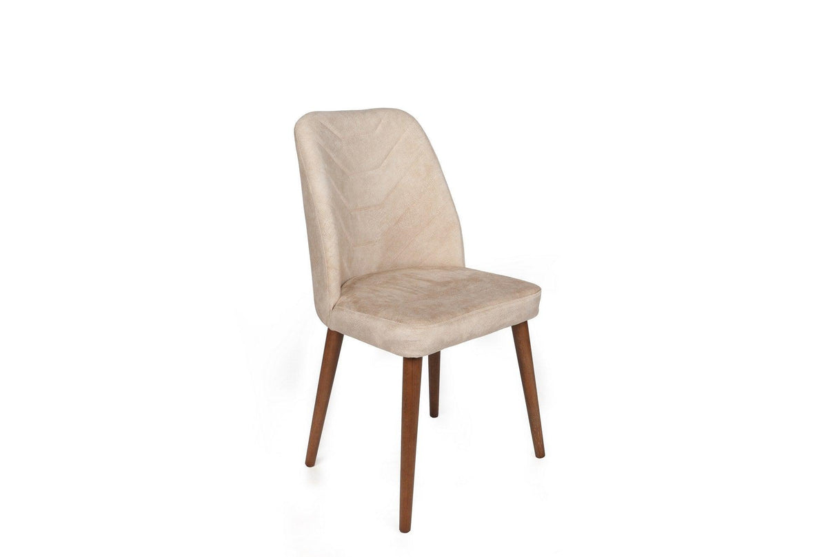 Set scaune (2 bucăți) Dallas Chair Set (2 Pieces), Bej, 50x90x49 cm - Nuc Bej, SKU 974NMB1653
